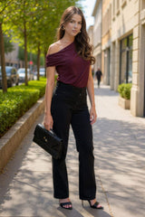 Black High Waist Wide Leg Jeans