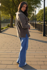 Mink Roll Neck Rib Detail Jumper