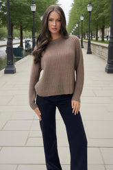 Mink Round Neck Knit Jumper
