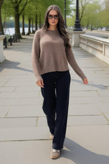 Mink Round Neck Knit Jumper