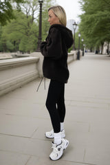 Chocolate Pocket Detail Hooded Teddy Jacket