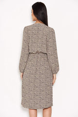 Animal Print Wrap Style Dress