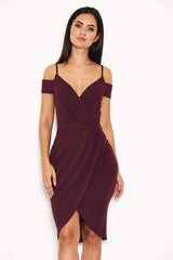 Plum Wrap Around Dress
