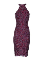Lace Plum Midi Dress