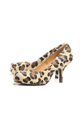 Suede Leopard Kitten Heels