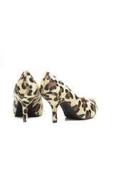 Suede Leopard Kitten Heels