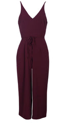 Plum Spaghetti Strap Jumpsuit