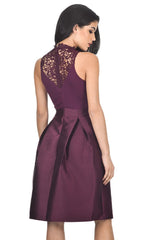Plum 2 In 1 Crochet Midi Dress