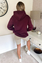 Wine LA Gold Printed Hoodie