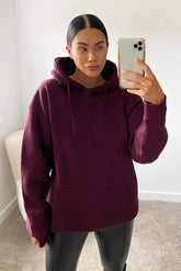 Wine Oversized Hoodie