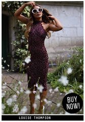 Lace Plum Midi Dress