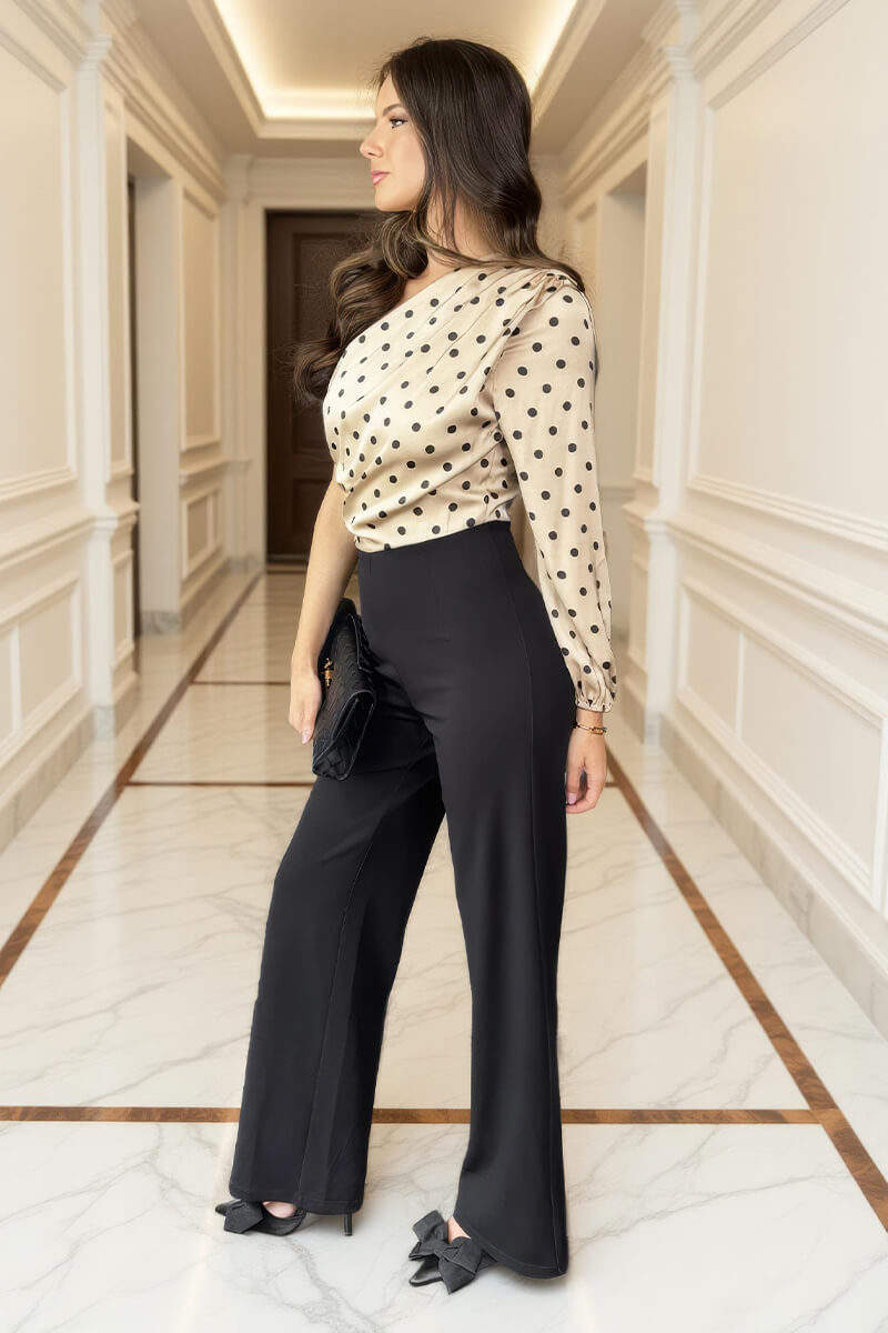 Multi Polka Dot 2 in 1 One Sleeve Jumpsuit