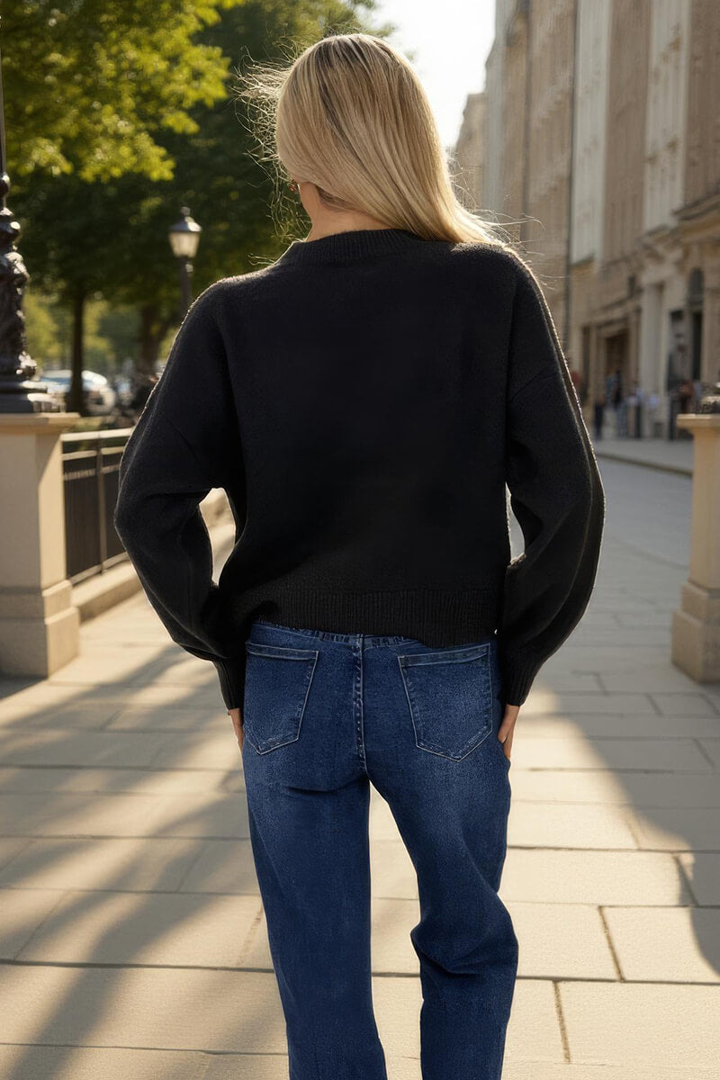 Multi Argyle Button Front Knitted Cardigan