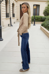 Oatmeal 2 in 1 Tie Front Jumper Cardigan