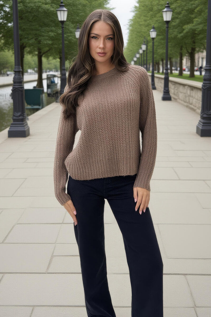 Mink Round Neck Knit Jumper