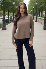 Mink Round Neck Knit Jumper