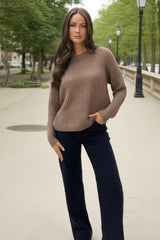 Mink Round Neck Knit Jumper