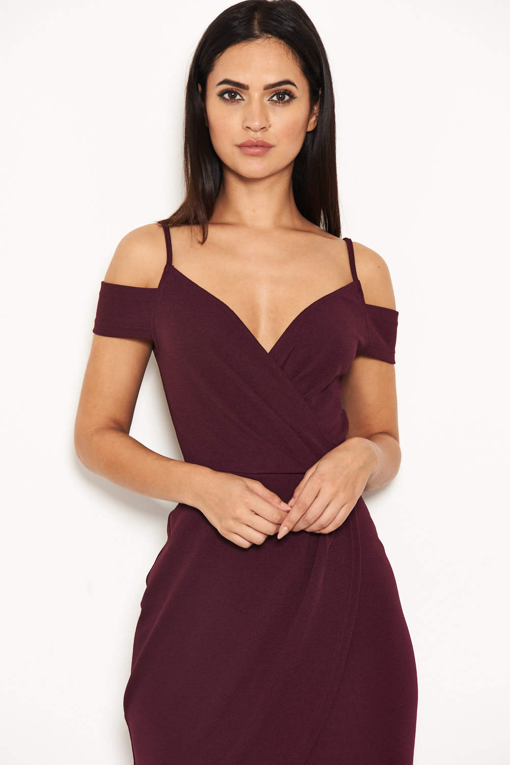 Plum Wrap Around Dress