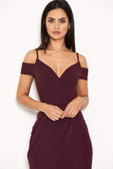 Plum Wrap Around Dress