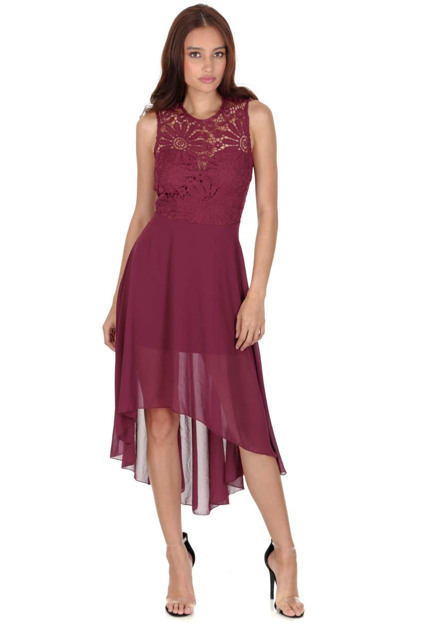 Plum Waterfall Dress