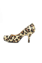Suede  Leopard Kitten Heels