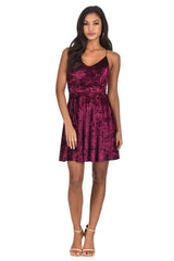 Plum Velvet Skater Dress