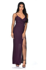 Plum Slinky Maxi Dress